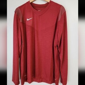 Nike Dri-FIT Team Player Size L Long Sleeve UV Crew Shirt CW3539-613 Crimson